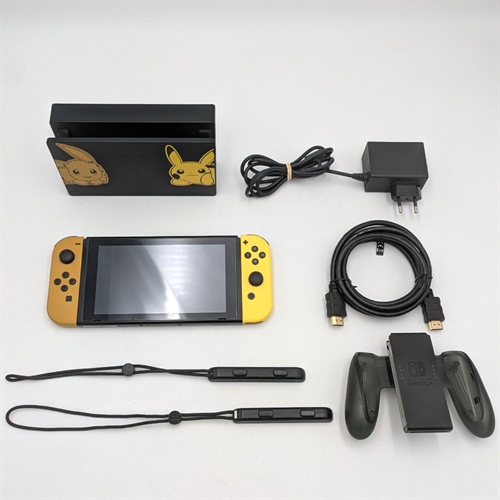 Nintendo Switch - Lets Go Pikachu Edition - Konsol - 2017 Model - SNR XAJ10036984762 (B Grade) (Genbrug)